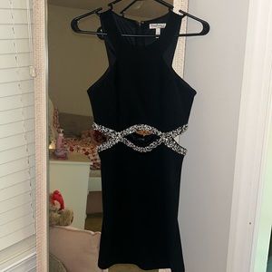Black cut out homecoming dress